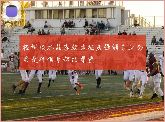 格伊谈水晶宫效力经历强调专业态度是对俱乐部的尊重